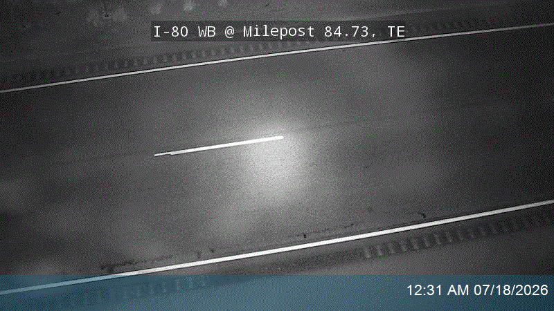 I-80 WB @ Milepost 84.73, TE traffic camera, Tooele County
