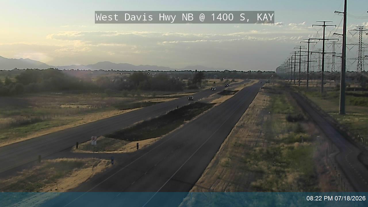 West Davis Hwy traffic camera, view north, Kaysville, Utah