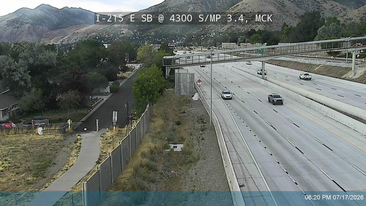 I-215 traffic camera, view south, Millcreek