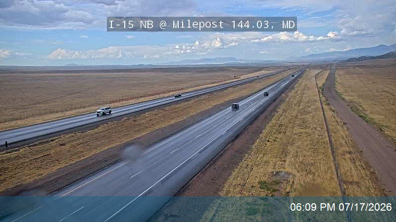 I-15 NB @ Milepost 144.03, MD traffic camera, Millard County