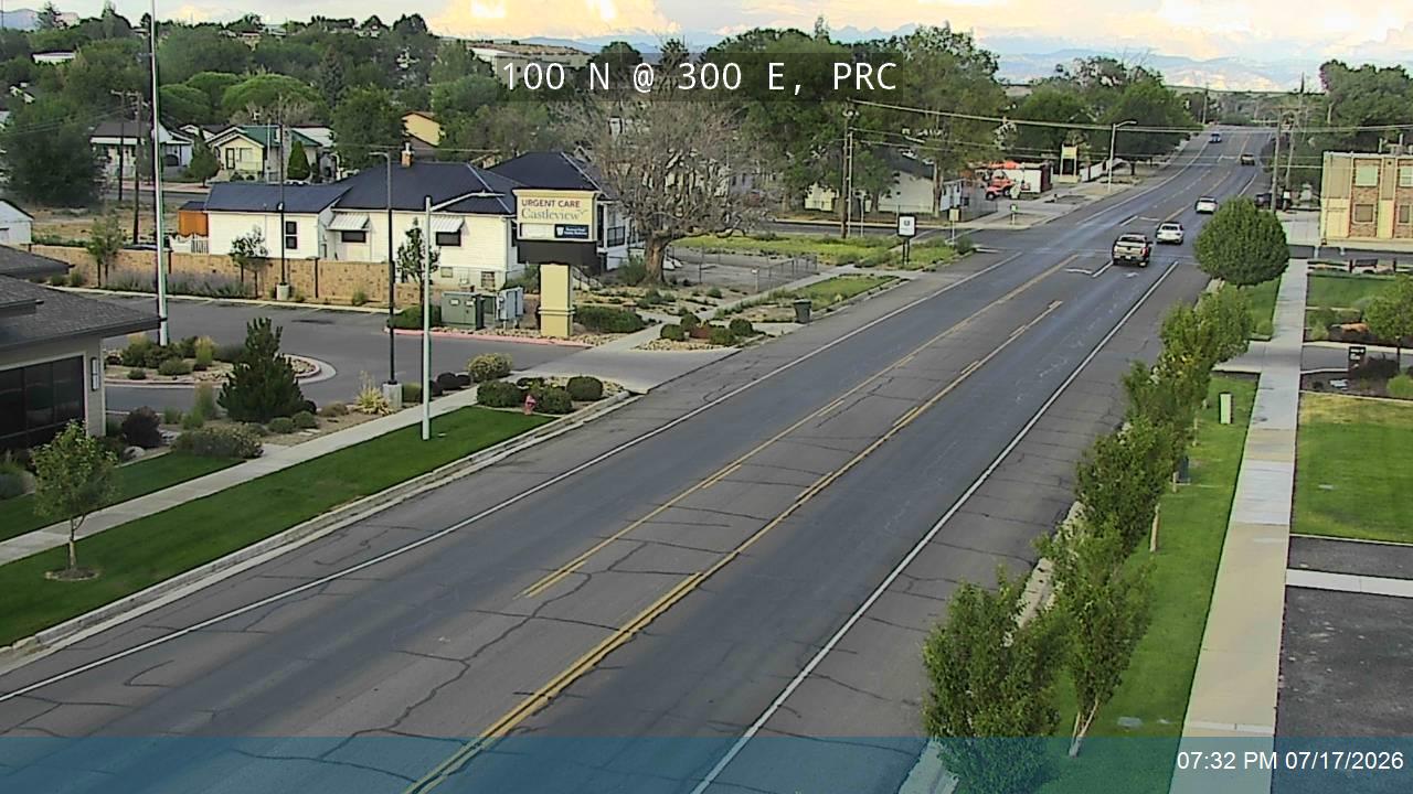 SR-55 traffic camera, view north, Price, Utah