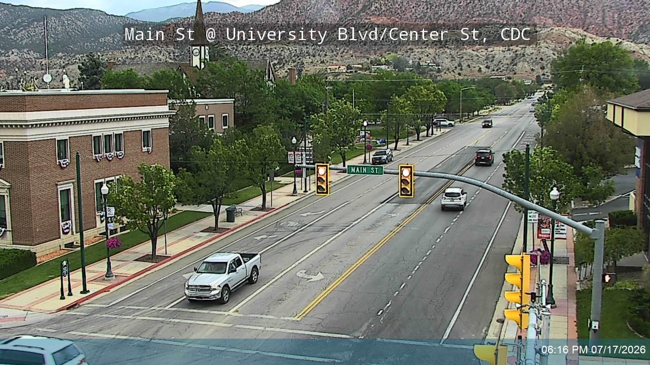 SR-130 traffic camera, view north, Cedar City, Utah