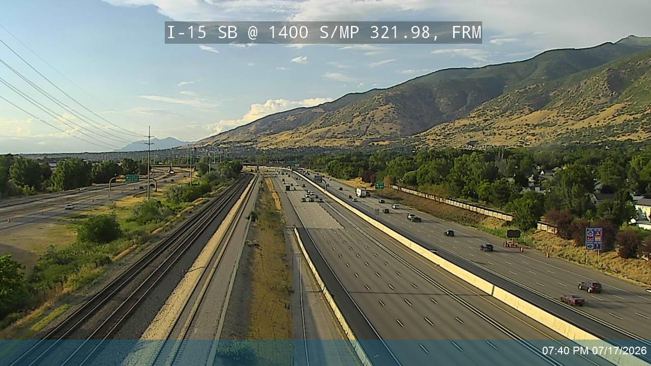 I-15 traffic camera, view south, Farmington