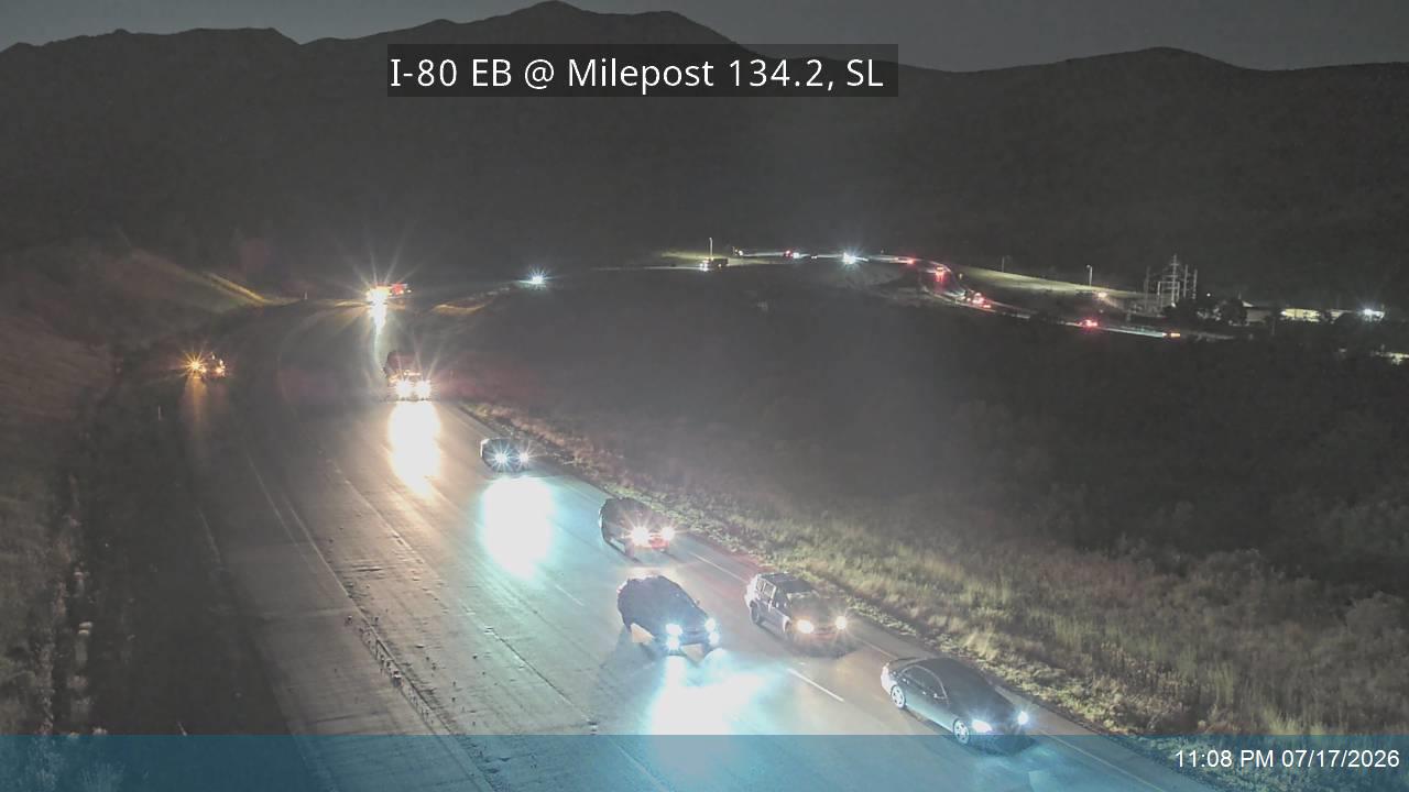 I-80 / Parleys Canyon EB @ Milepost 134.2, SL traffic camera, Salt Lake County