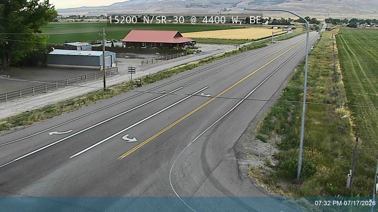 15200 N / SR-30 @ Garland Rd / 4400 W / SR-81, BE traffic camera, Box Elder County