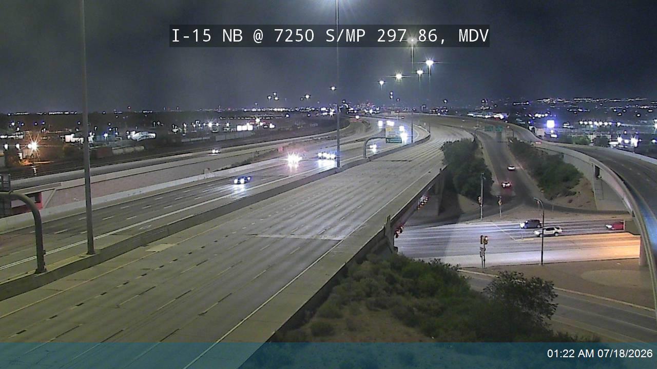 I-15 traffic camera, view north, Midvale
