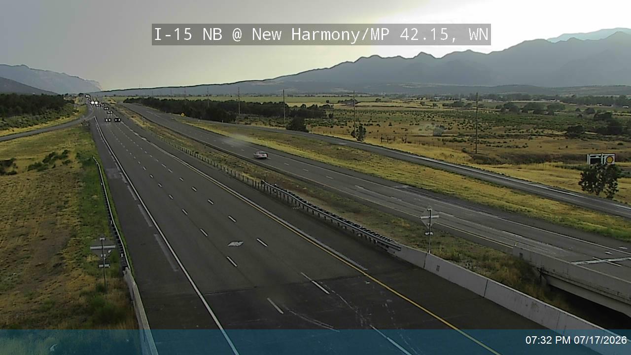 I-15 traffic camera, view north