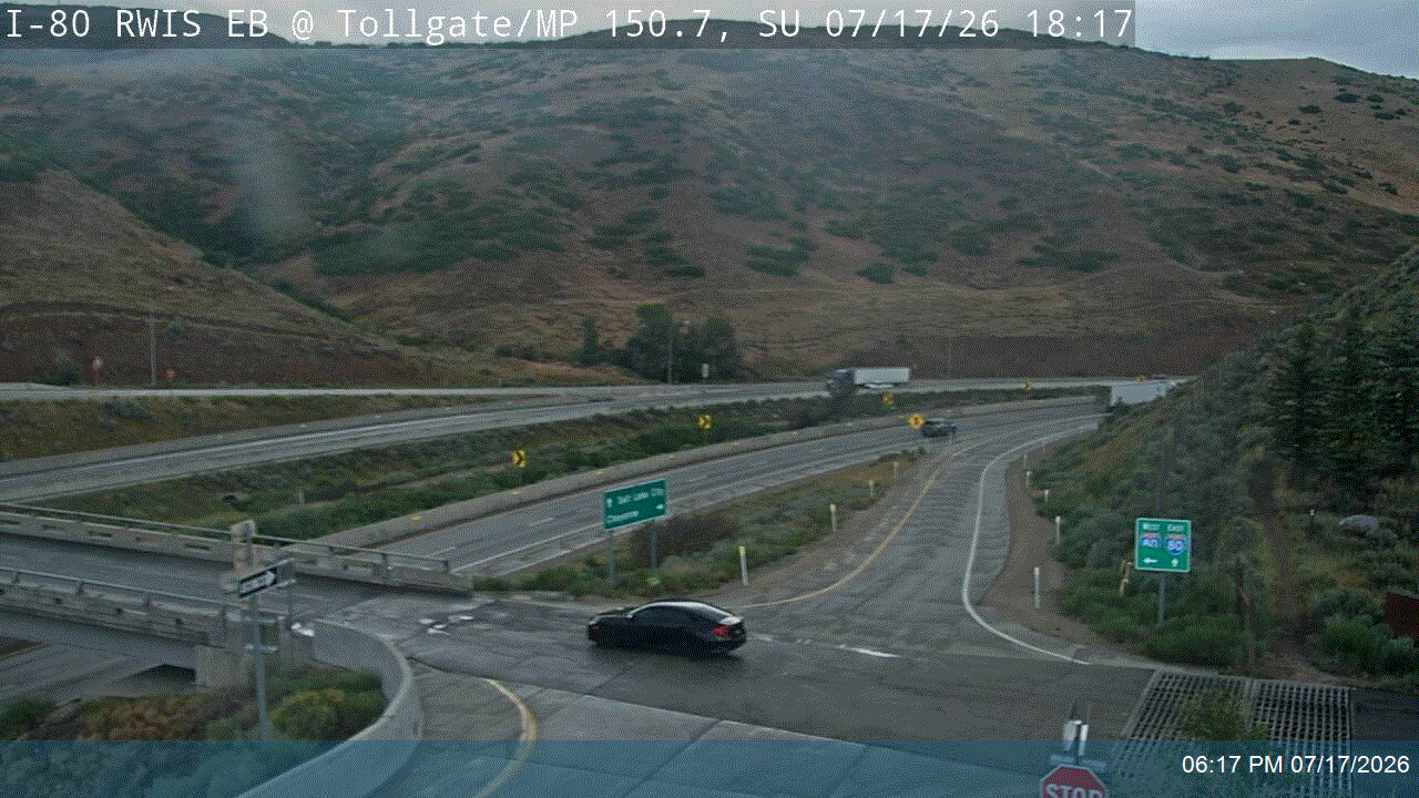 I-80 traffic camera, view east