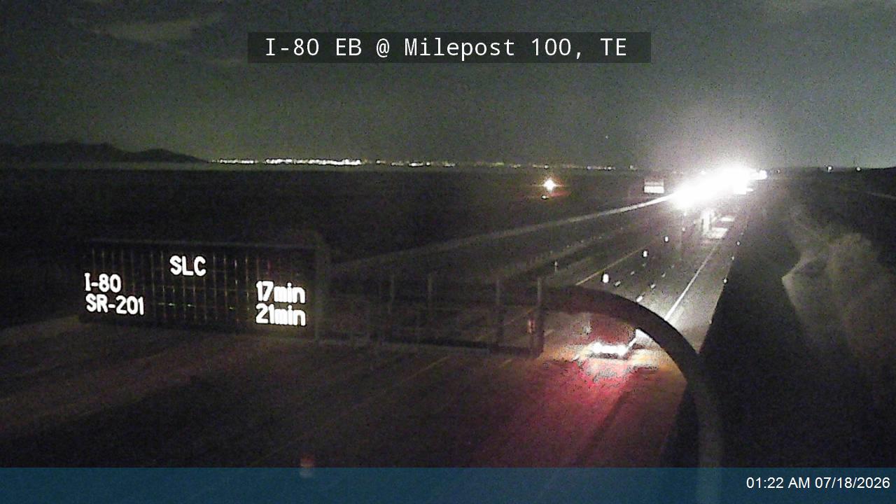 I-80 EB @ Milepost 100, TE traffic camera, Tooele County