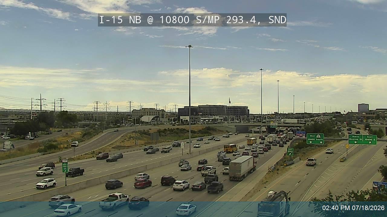 I-15 traffic camera, view north, Sandy