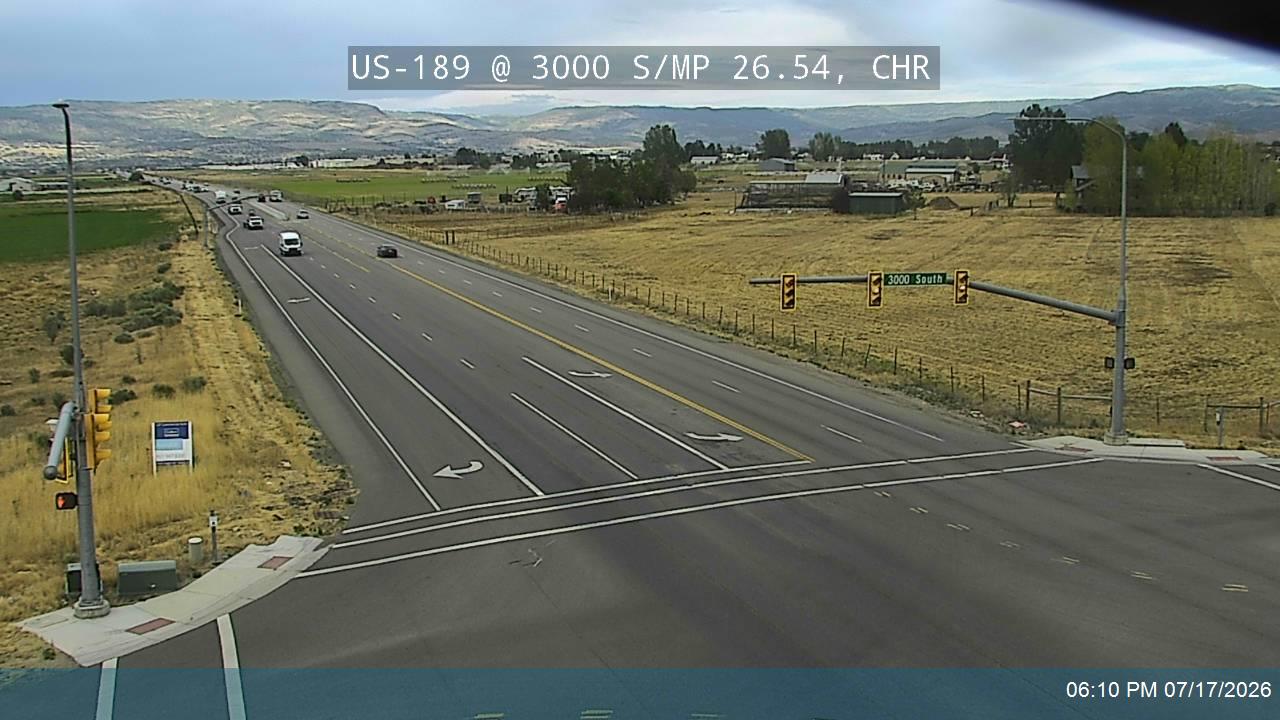 US-189 traffic camera, view north, Charleston, Utah