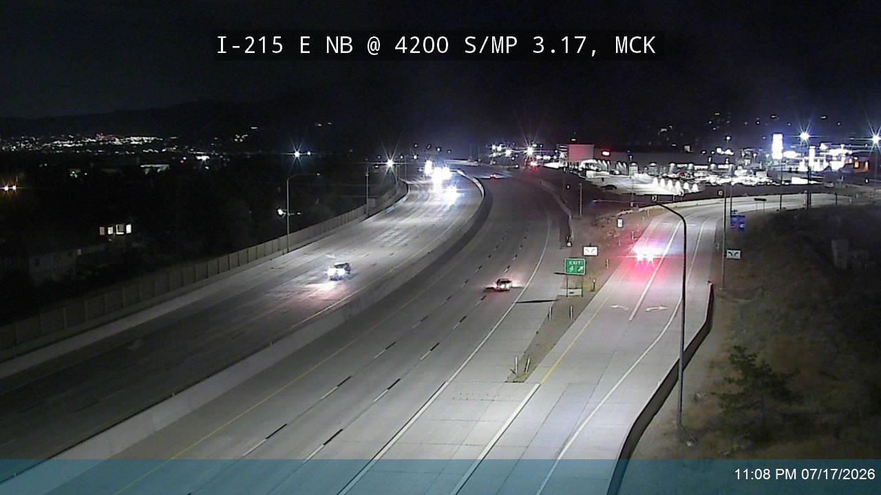 I-215 traffic camera, view north, Millcreek