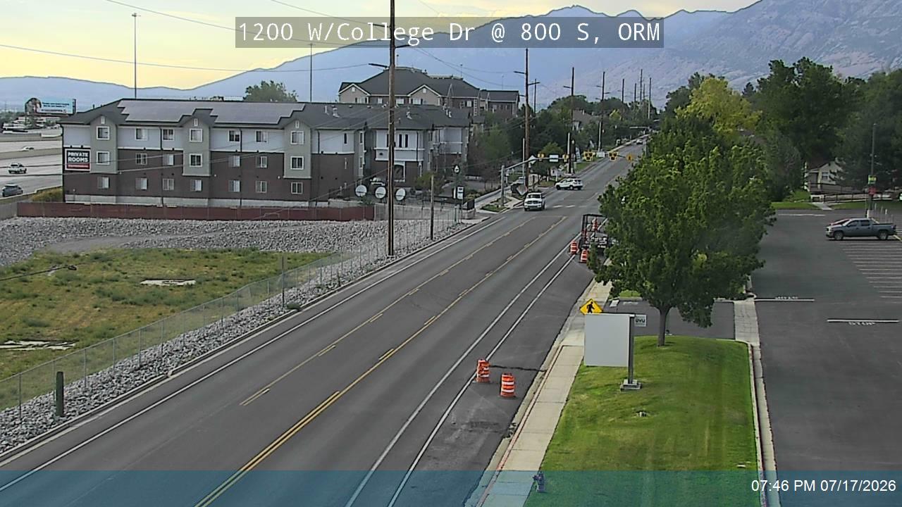 College Dr traffic camera, view north, Orem, Utah