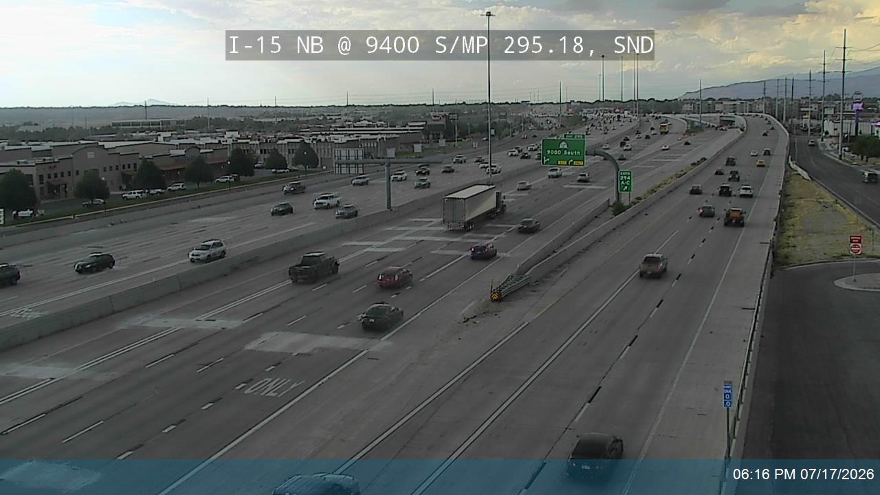 I-15 traffic camera, view north, Sandy