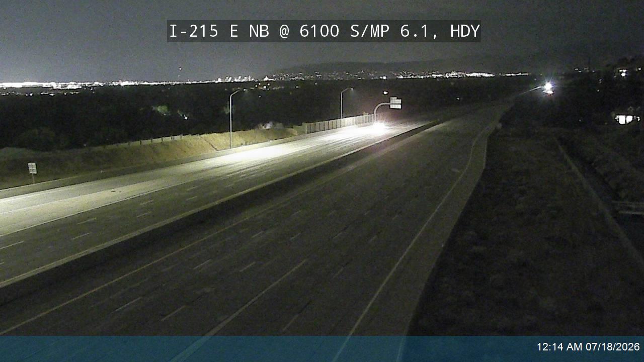 I-215 traffic camera, view north, Holladay