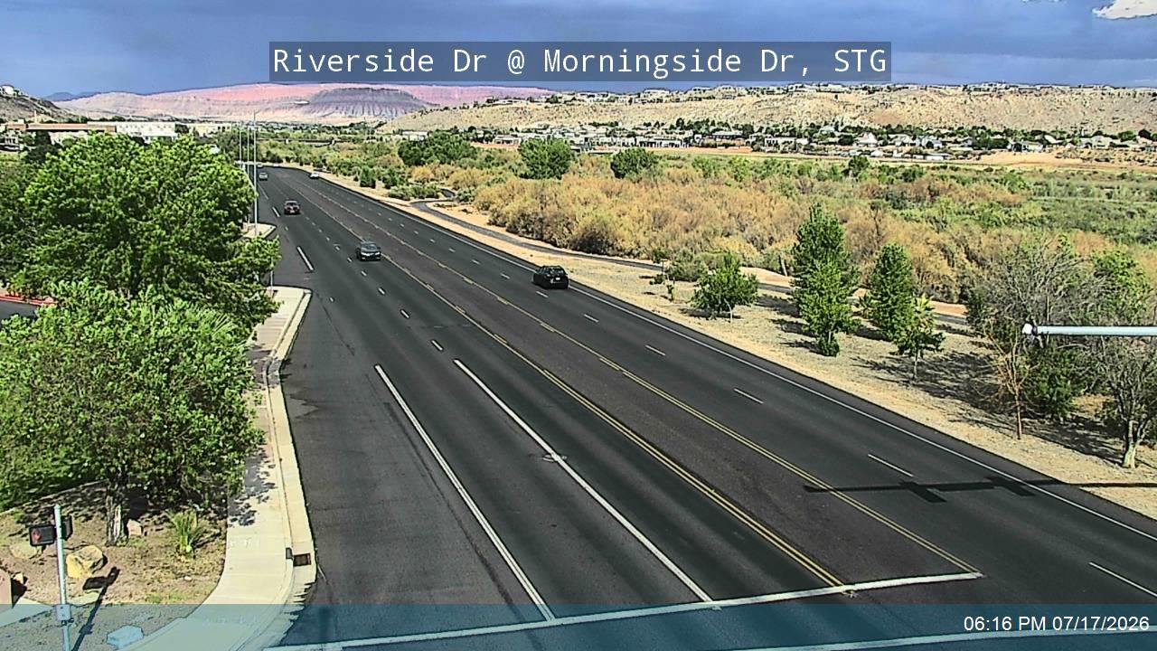 Riverside Dr traffic camera, view north, St. George, Utah
