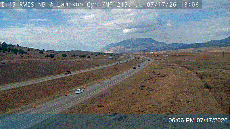 I-15 traffic camera, view north