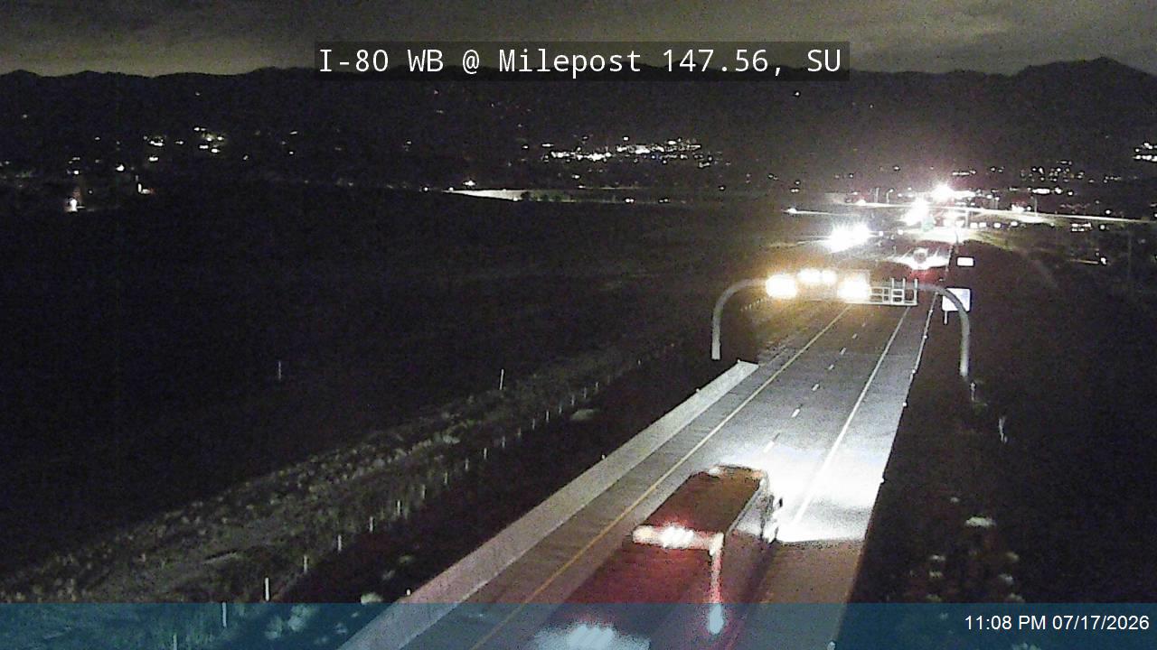 I-80 traffic camera, view west