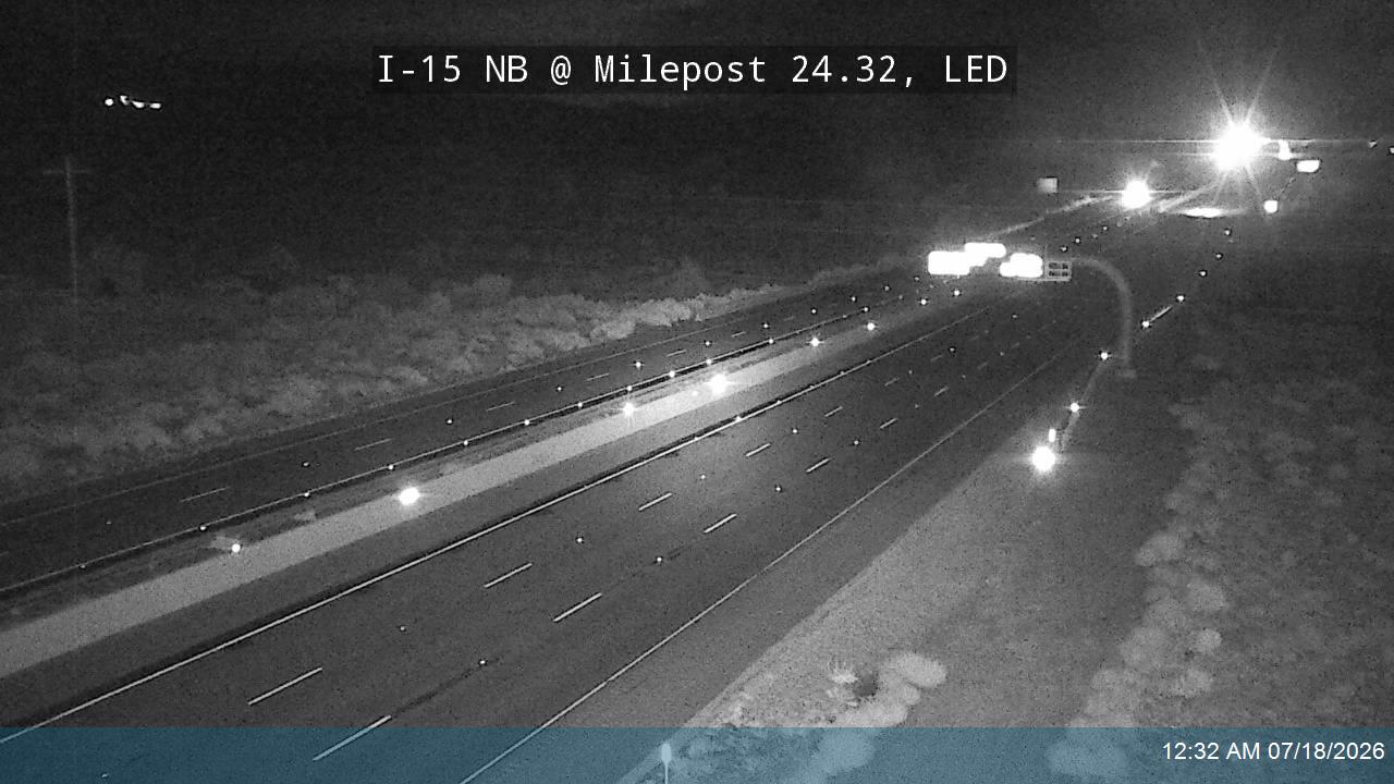 I-15 traffic camera, view north, Leeds