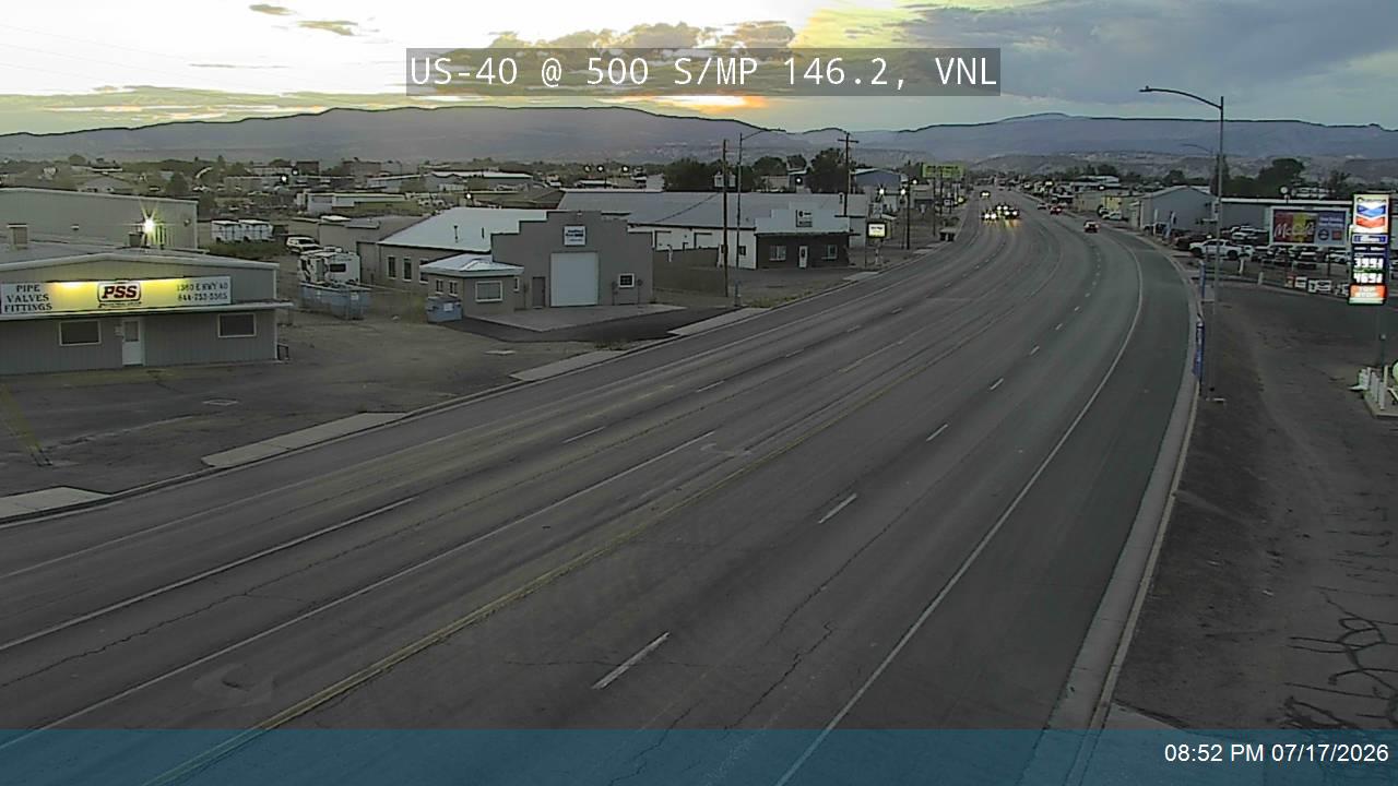 US-40 traffic camera, view north, Vernal, Utah
