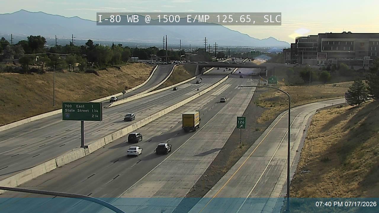 I-80 traffic camera, view west, Salt Lake City