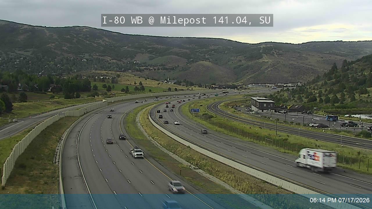 I-80 traffic camera, view west