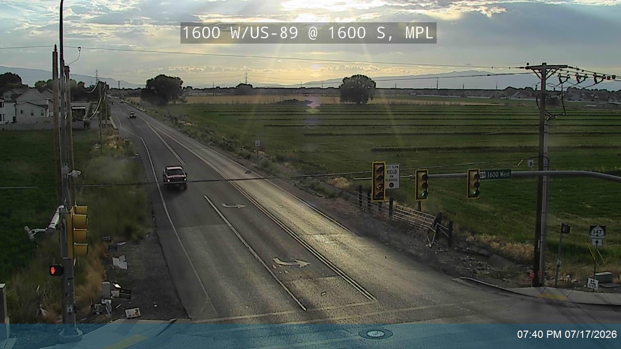 US-89 traffic camera, Mapleton, Utah