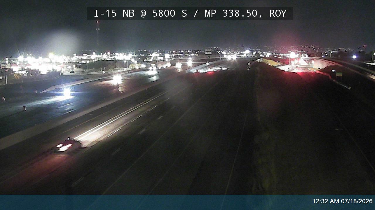 I-15 traffic camera, view north, Roy