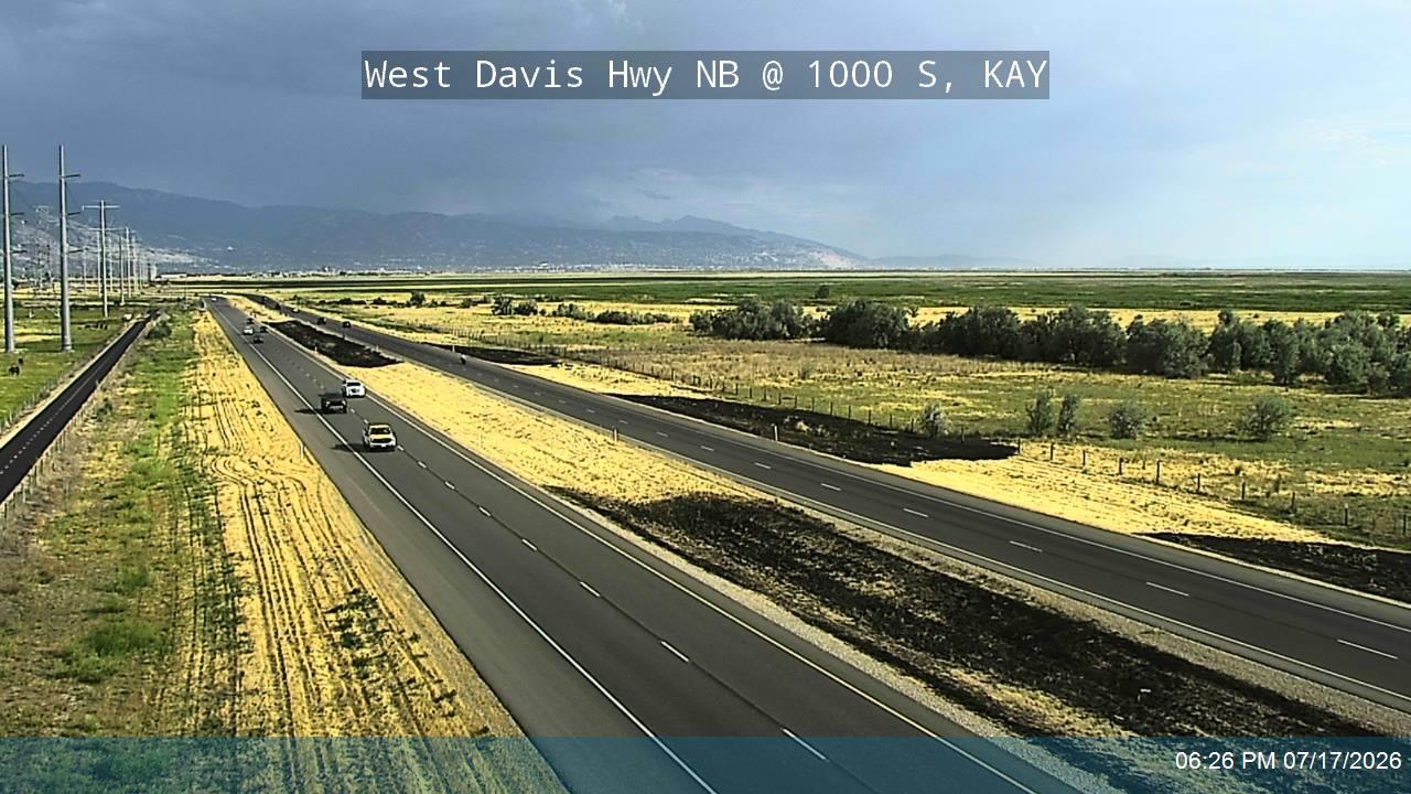 West Davis Hwy traffic camera, view north, Kaysville, Utah