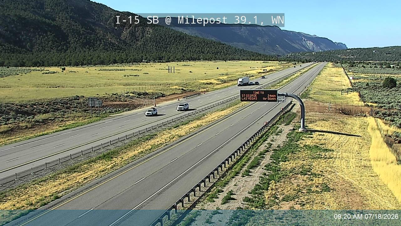 I-15 traffic camera, view south