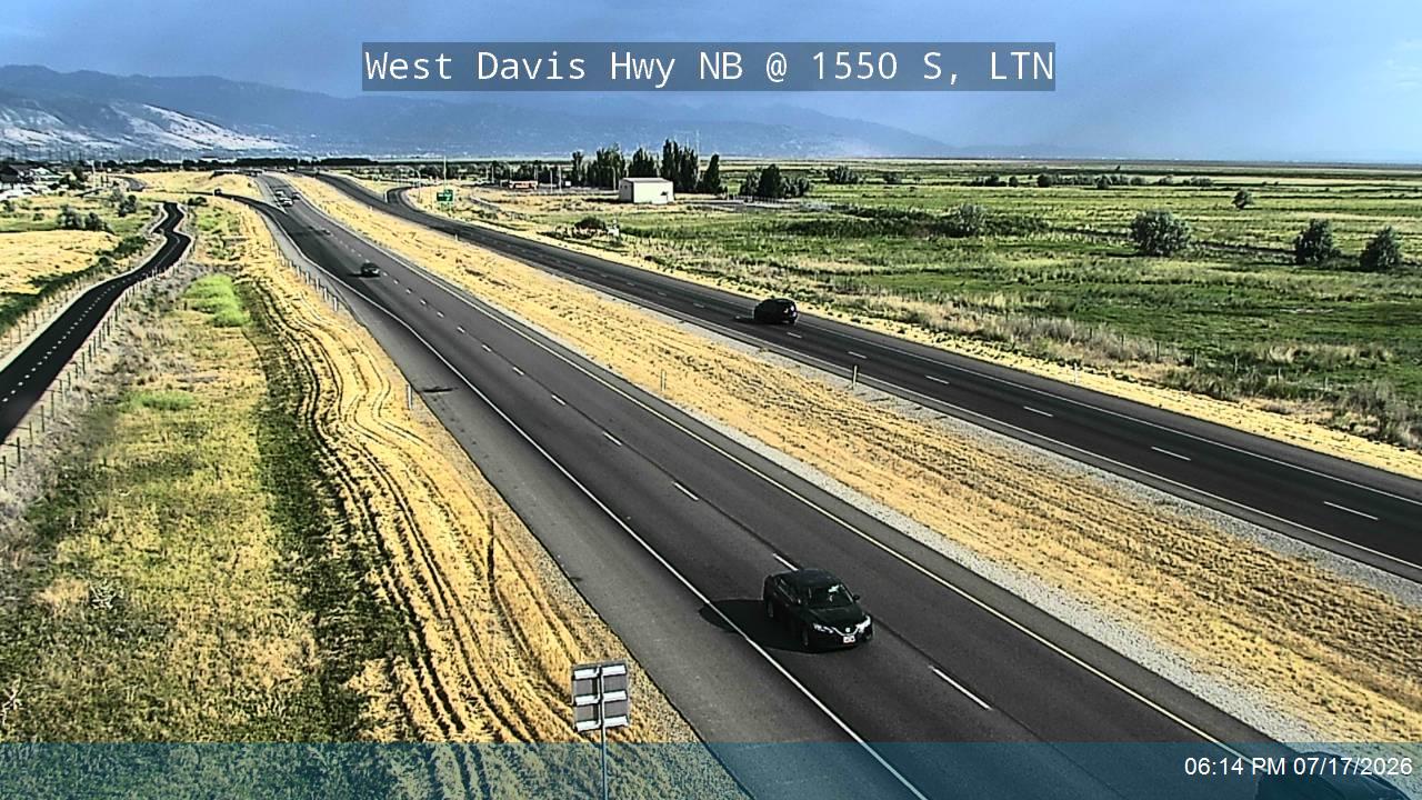 West Davis Hwy traffic camera, view north, Layton, Utah