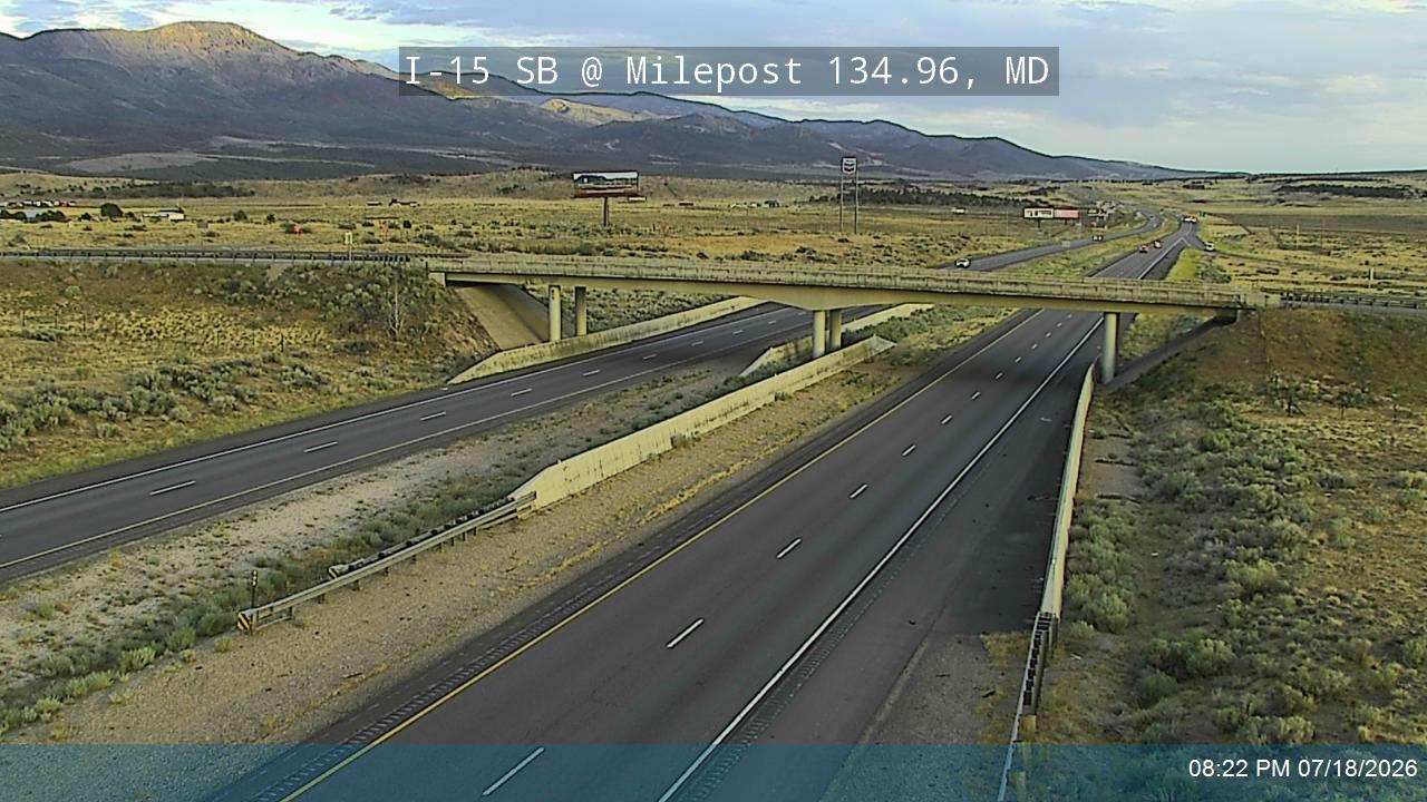 I-15 SB @ Milepost 134.96, MD traffic camera, Millard County