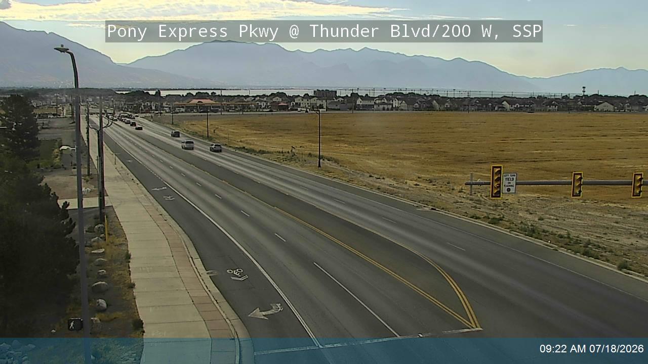 Pony Express Pkwy traffic camera, Saratoga Springs, Utah