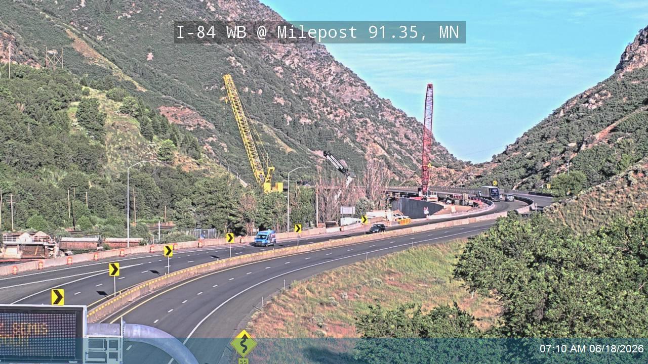 I-84 / Weber Canyon WB @ Milepost 91.35, MN