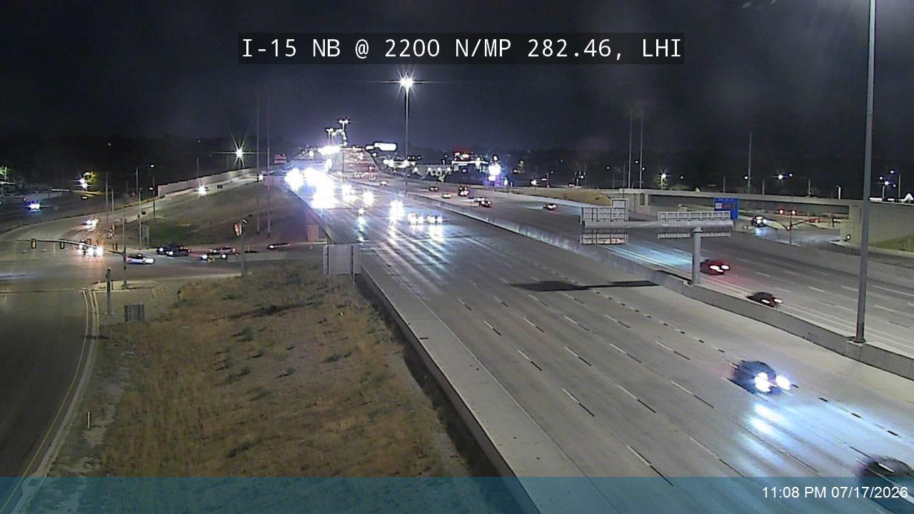 I-15 traffic camera, view north, Lehi