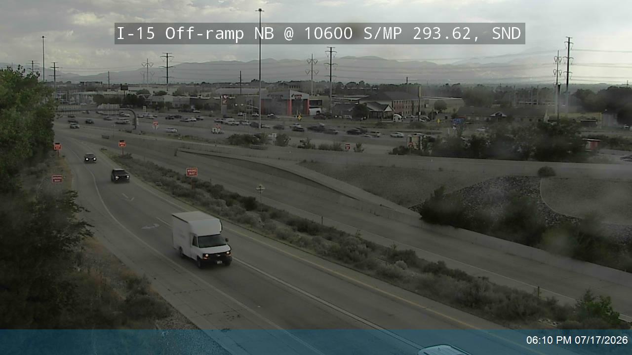 I-15 traffic camera, view north, Sandy