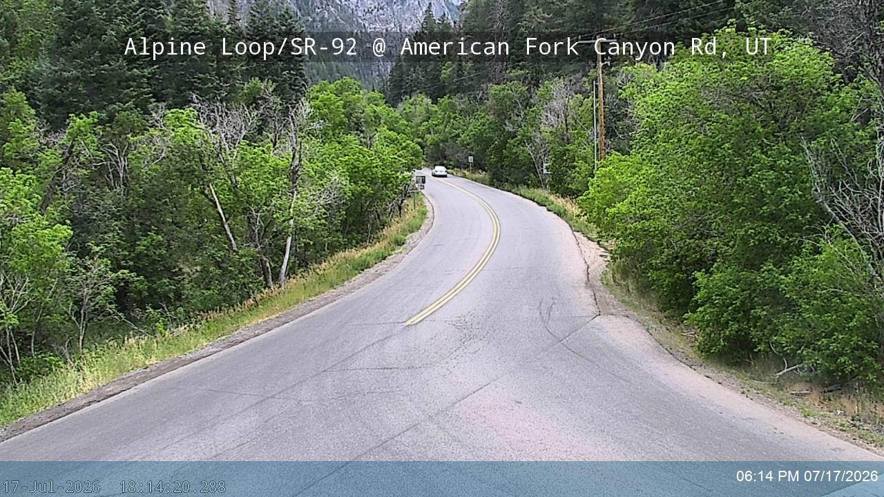 Alpine Loop / SR-92 @ American Fork Canyon Rd / SR-144, UT traffic camera, Utah County