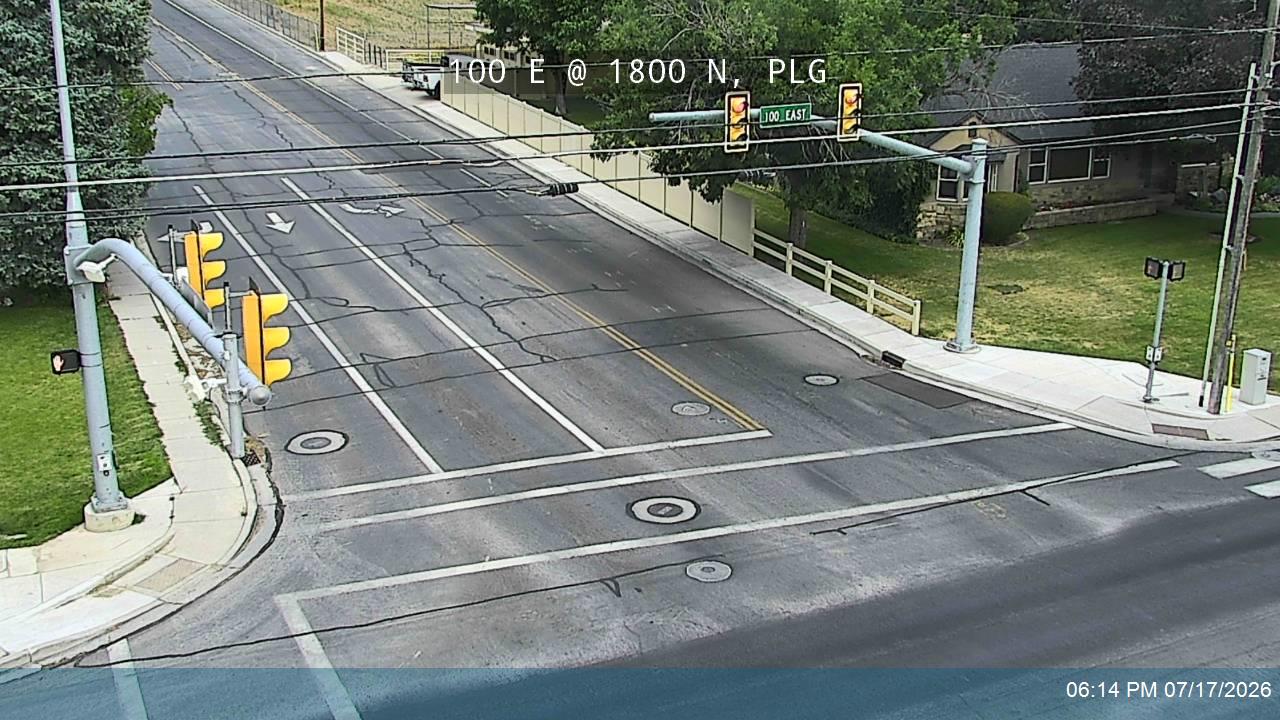 Canyon Rd traffic camera, view north, Pleasant Grove, Utah