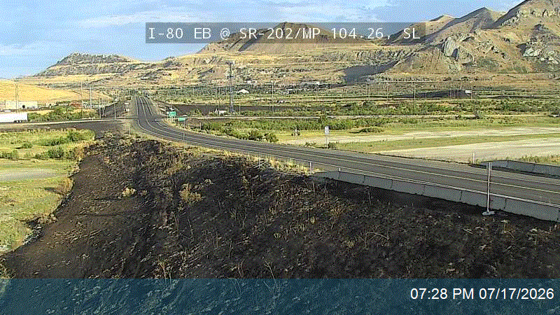 I-80 EB @ SR-202 / MP 104.26, SL traffic camera, Salt Lake County