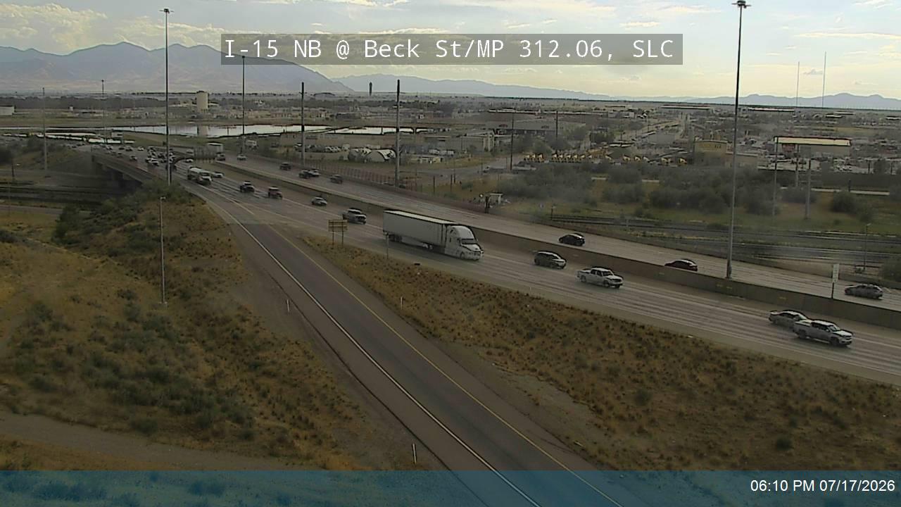 I-15 traffic camera, view north, Salt Lake City