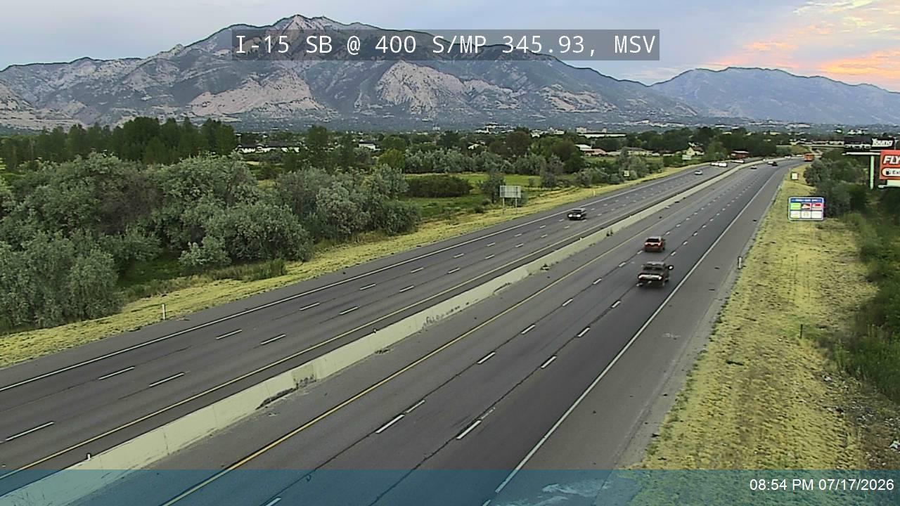I-15 traffic camera, view south, Marriott-Slaterville
