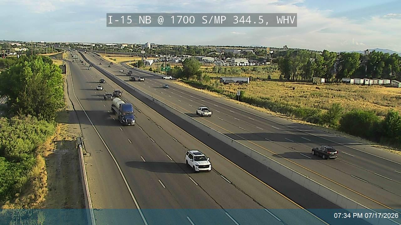 I-15 traffic camera, view north, West Haven