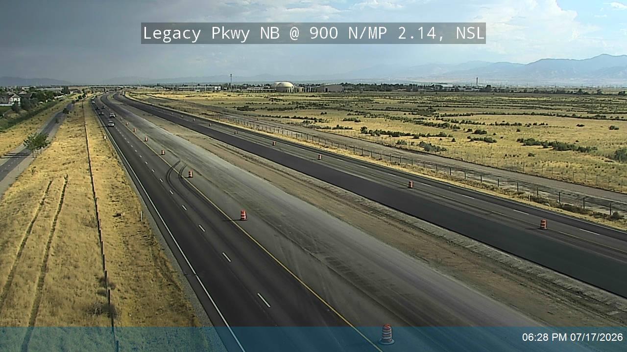 Legacy Pkwy traffic camera, view north, North Salt Lake, Utah