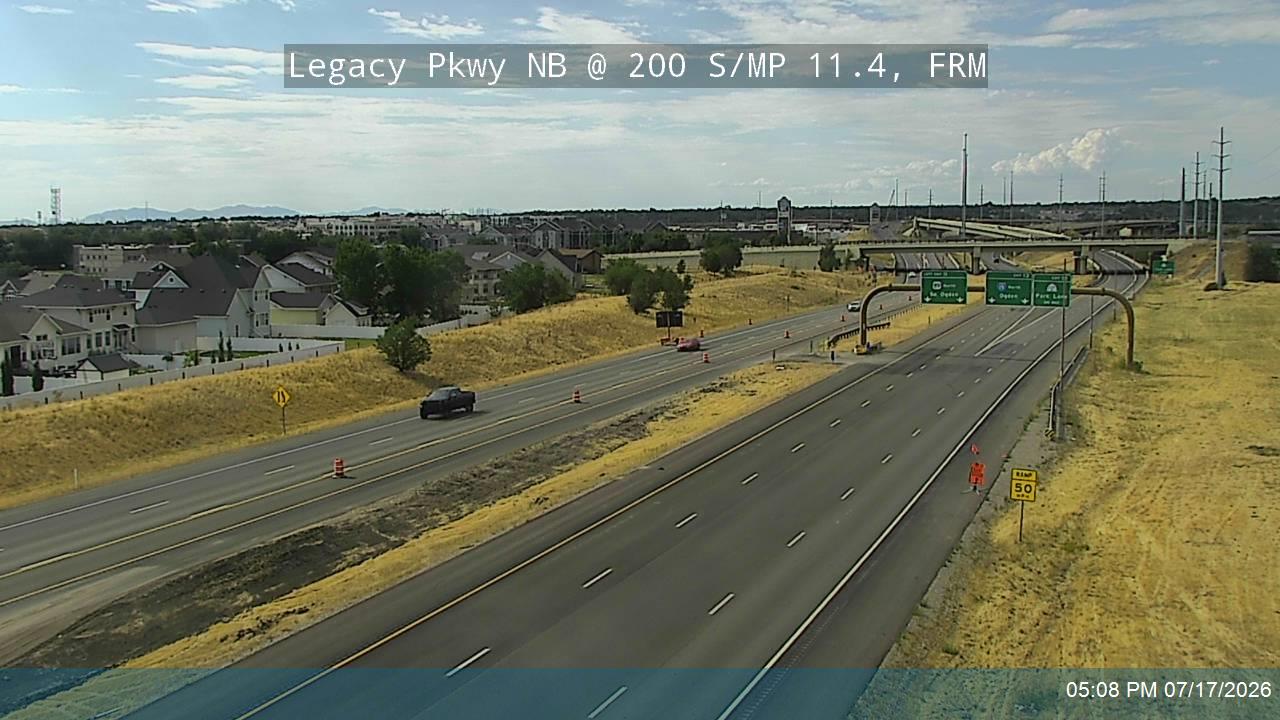 Legacy Pkwy traffic camera, view north, Farmington, Utah