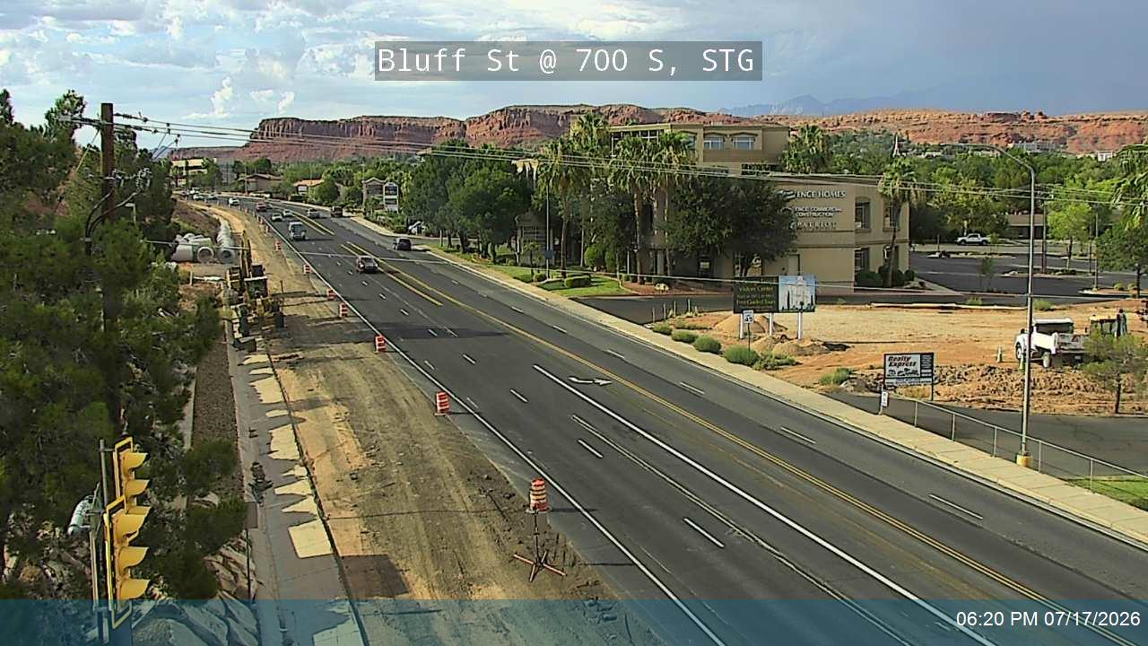 SR-18 traffic camera, view north, St. George, Utah