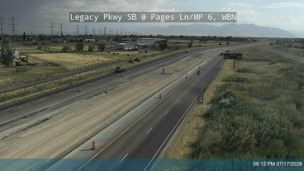 Legacy Pkwy traffic camera, view south, West Bountiful, Utah
