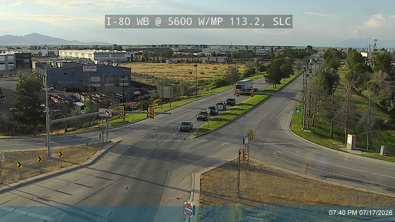I-80 traffic camera, view west, Salt Lake City