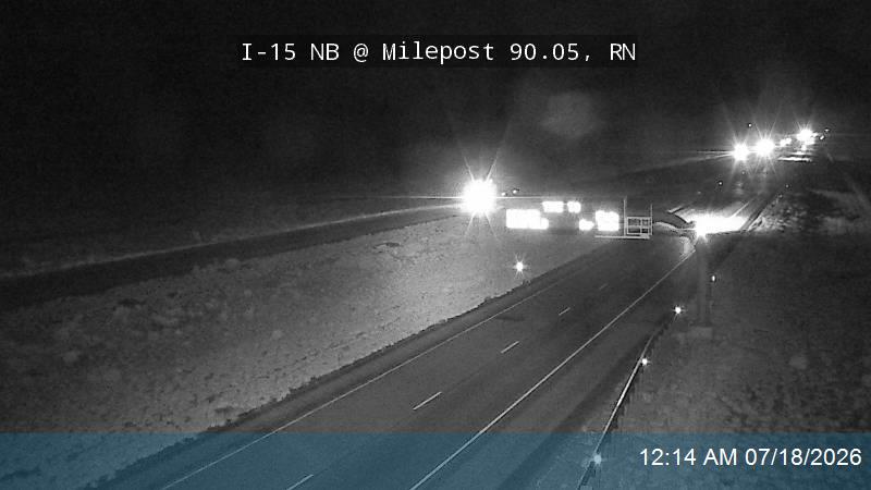 I-15 NB @ Milepost 90.05, RN traffic camera, Iron County