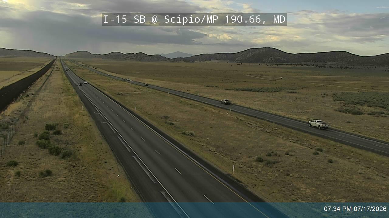 I-15 SB @ Scipio / MP 190.66, MD traffic camera, Millard County