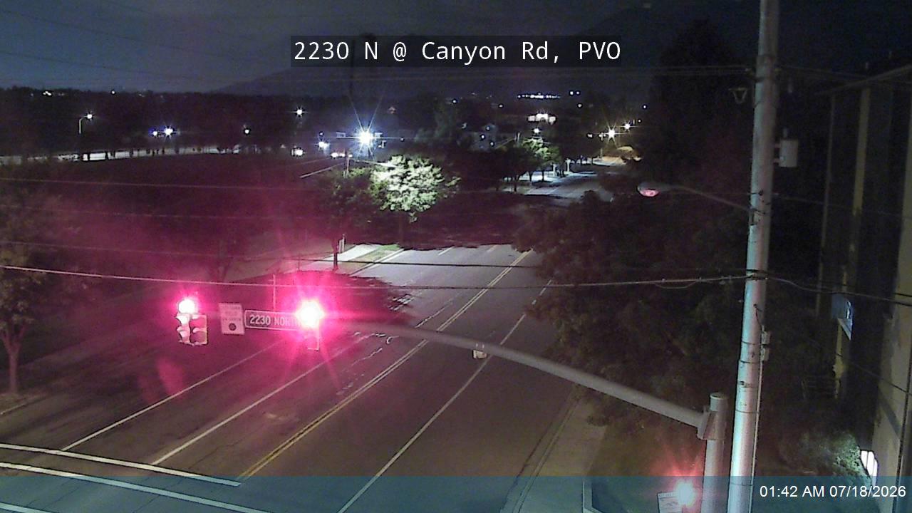 Canyon Rd traffic camera, view north, Provo, Utah
